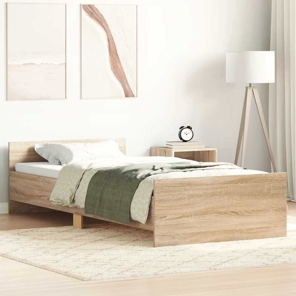 Vidaxl Bett Ohne Matratze, Sonoma-Eiche, 90X200 Cm