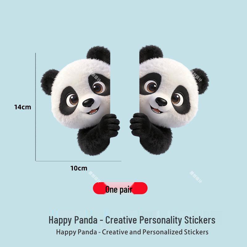 Panda Car Sticker: Cute, Creative, Waterproof, Scratch Cover, Decorative for Electric Vehicles