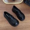 Thick-soled Black Loafers, Versatile Small Leather Shoes for Women's 2025 Spring and Autumn New French Retro Jk Single Shoes