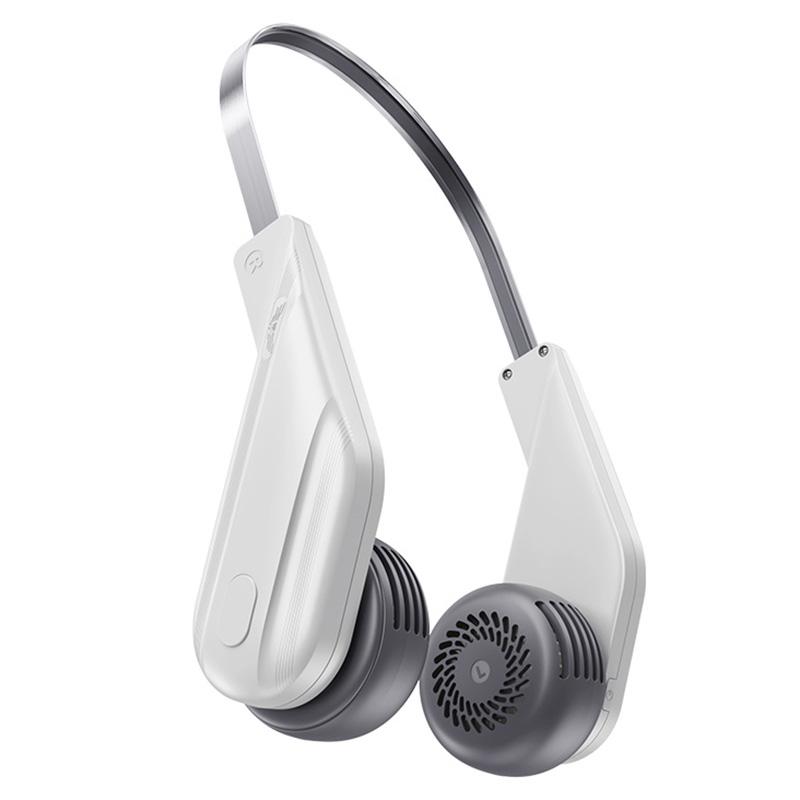 

MF089 Summer Neck Hanging Fan 5 Speeds Brushless Motor Neckband Cooling Fan White