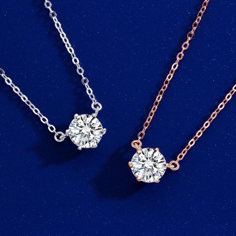 Colier cu șase gheare cu un singur diamant pentru femei, nișă, lumină, temperament de lux, calitate superioară, diamant flash, accesorii în stil