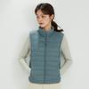 Womens Lightweight Down Vest Winter Warm Sleeveless Puffer With Stand Collar 86-90% White Duck
