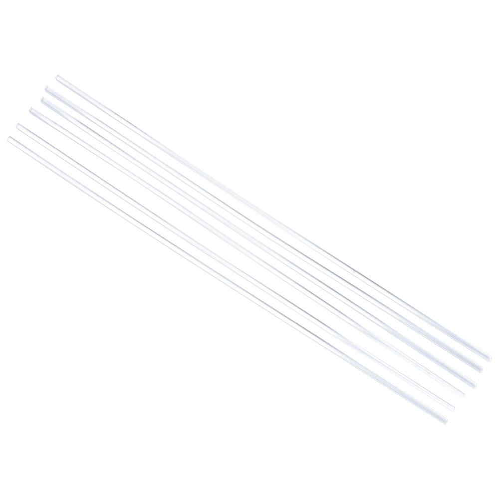

6pcs 2mm Diameter 8 inch Length Acrylic Round Rod Clear Plastic PMMA Bar Stick Acrylic Dowel Rods Lighting Fixture Handicraft рожевий