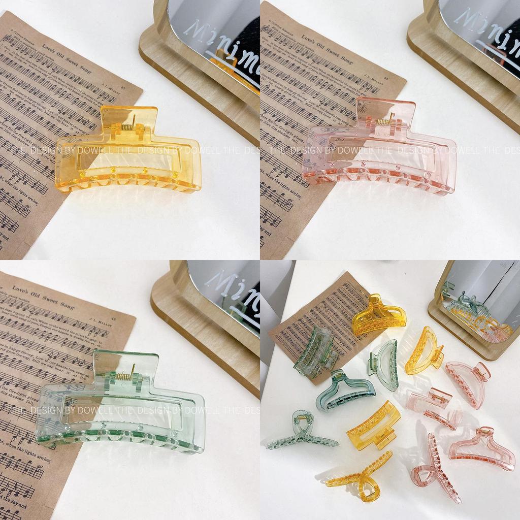 Beautiful Handmade Clear Plastic Hair Claw Clip In Various Colors For Stylish Women