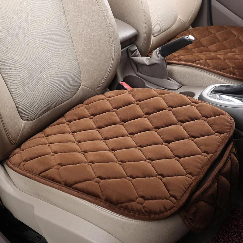 Plush Car Back Seat Protector Soft Non-Slip Durable Rear Row Seat Cushion Mat with Auto Chair Accessories Comfort Protection
