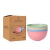 Wheat Straw Dinnerware Set Eco-friendly Safety Plates Cups Bowels Home Party Tableware Set Outdoor Camp Candy Colour Gift