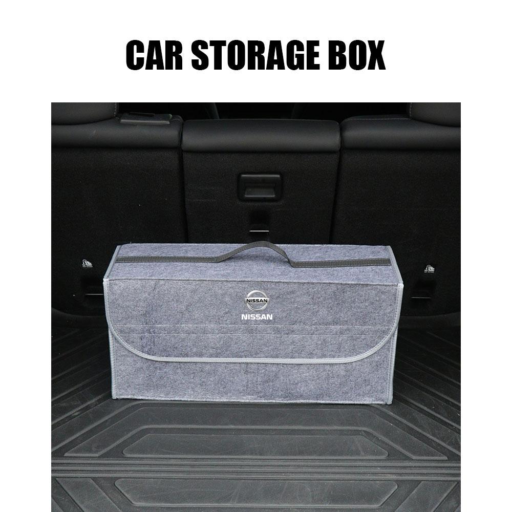 1Pcs Car Soft Felt Storage Bag Organizer Cars Foldable Trunk Bag For Nissan Nismo Qashqai Teana X Trail T32 T31 Tiida Juke