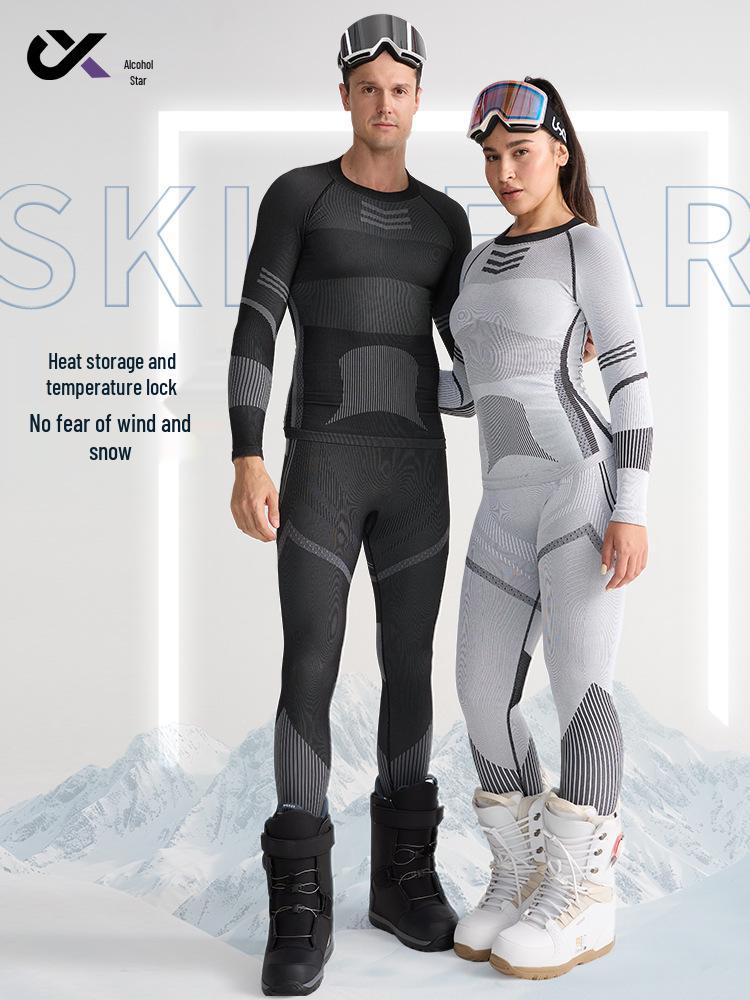 Quick-Dry Ski Base Layer Set: Warm, Sweat-Wicking Compression Wear for Men & Women