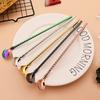 6Pcs Reusable Stainless Steel Spoon Straws, Long Handle Drinking Spoon Straws for Ice Cream Sundaes, Coffee, Cold Drink, Iced Tea