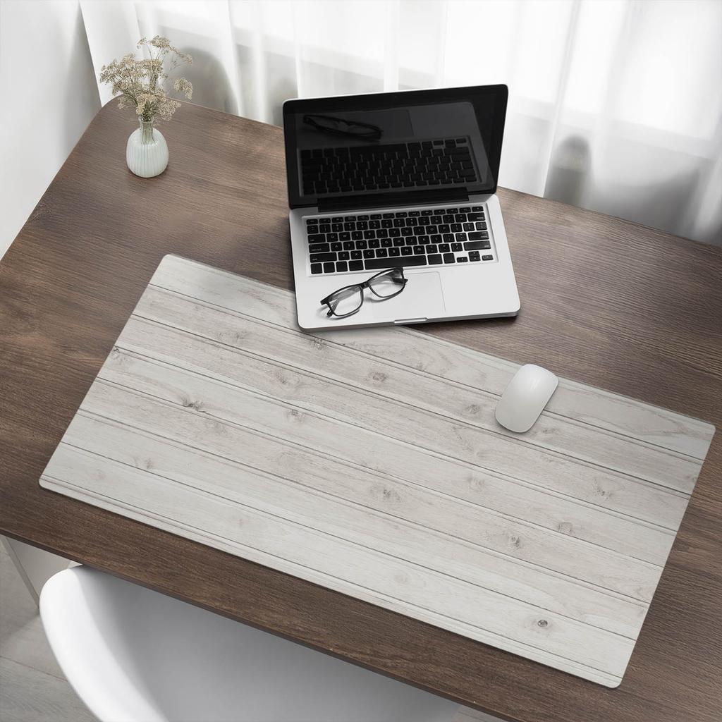 Protective Decorative Mat for Office Table Light Wooden Boards 100x50 Cm