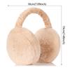 Morbido peluche scaldino per le orecchie inverno caldo paraorecchie per donna uomo moda colore solido paraorecchie protezione dal freddo esterno paraorecchie copertura per l'orecchio