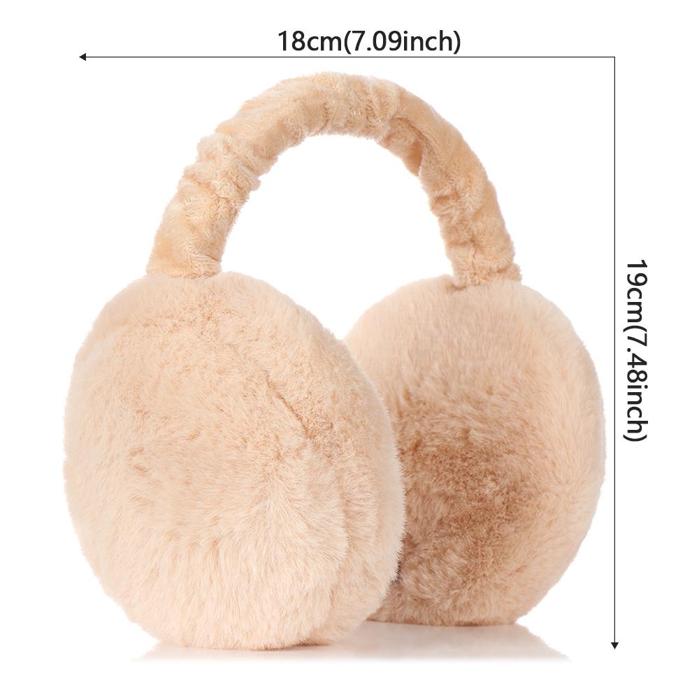 Morbido peluche scaldino per le orecchie inverno caldo paraorecchie per donna uomo moda colore solido paraorecchie protezione dal freddo esterno paraorecchie copertura per l'orecchio