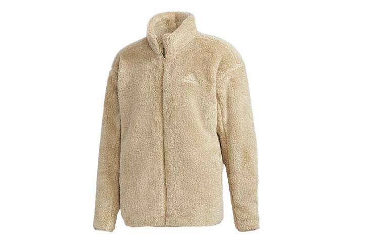 Adidas Jackets Men s Brown Stand Collar Moderate Soft Shell GL7418 M