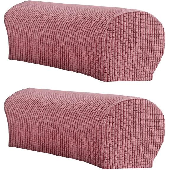LINGXIYA Set of 2 Sofa Armrest Cover, Soft Stretch Arm Cover for Recliners Sofas Chairs,Couch Furniture Armrest Protector Covers