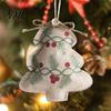 Farmhouse Christmas Stocking Ornaments Burlap Ornaments, Rustic Linen Fabric Hanging Decoration, Tree Ball Vintage Style Xmas Decor Star Shaped