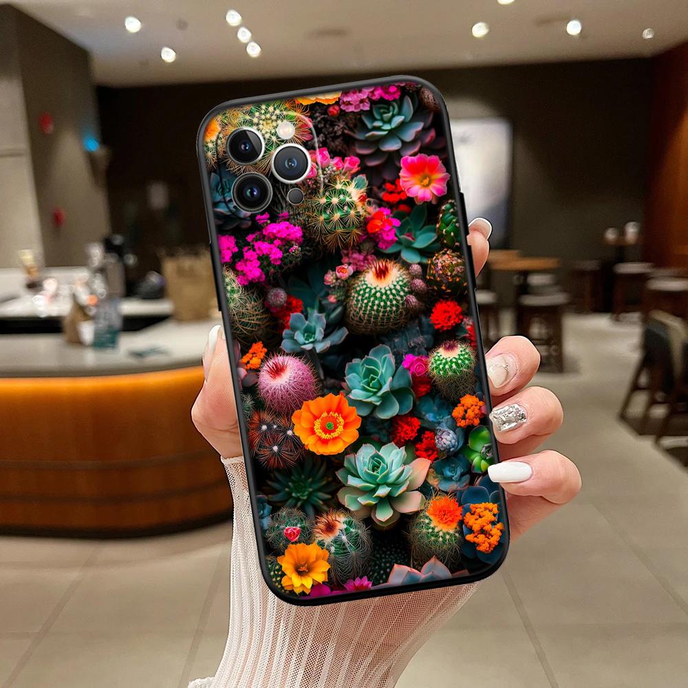RA33 Watercolour Cacti Succulent Shell Phone Case for Xiaomi Poco C40 C50 C51 C55 C65 C71 C75 F3 F5 F6 F7 M2 M3 Pro Ultra