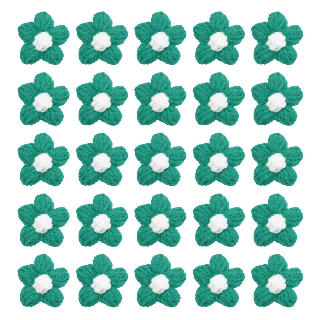 36pcs Crochet Flowers Applique Flowers for Craft Sewing Crochet Flowers Bouquet  DIY Hair Clothes Party Craft Christmas Decor
