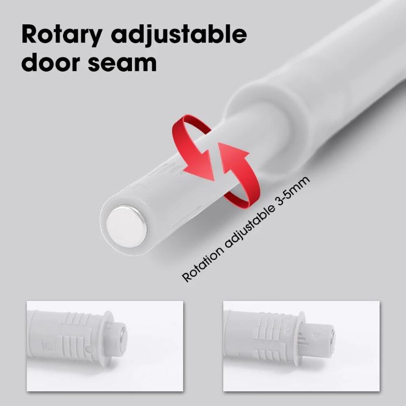 5/10Pcs Cabinet Door Hidden Bouncer Built-in Spring for Wardrobe Drawer Free Pull Hand Push Door Opener Rotating Adjustment3-5mm