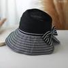 Color Matching Striped Empty Top Sun Hat Children's New Summer Big Brim Sun Protection Hat Light and Breathable Sun Hat