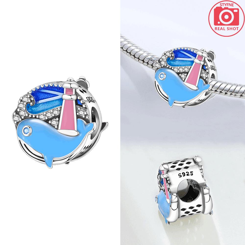 Original Copper Blue Ocean Heart Stars Starry Sky Moon Sun Bead String Beads Fit Bracelet Anniversary Gift Accessory Diy