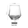 OLOEY Hexagonal Whiskey Glass Set (Amber, 310ml)
