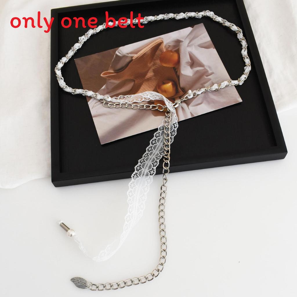 Small Fragrance Style Womens Waist Chain With Lace Chain Tassel Decor For Dresses