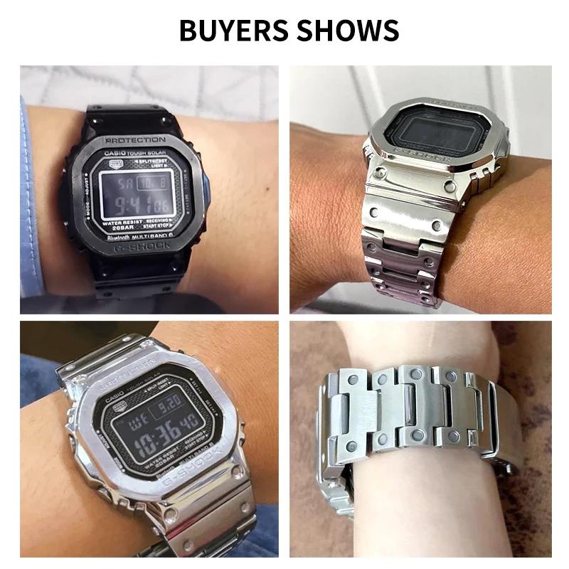 For Casio EFB-680/ECB-10YD Watchband Steel Bracelet Convex Interface Stainless Steel Watch Strap Men's Watch Accessories 14x26mm