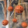 Set Of 5 Or 10 Charming Metal Halloween Pumpkin Bells For Enchanting Decor