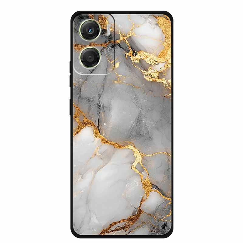 Flowers Case For Motorola Moto G06 G 06 4G Soft Silicone Phone Cover Funda Black TPU Protective Bumper Back Fashion Coque Shell