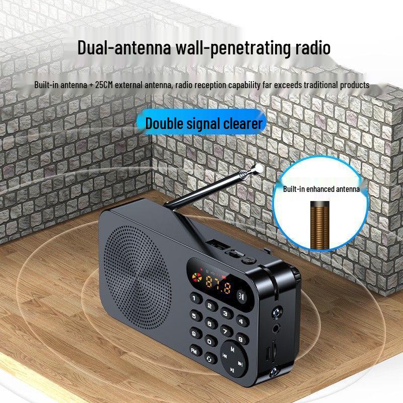 Keling F5 Radio: Portable, Rechargeable Music Player & Storytelling Machine for Seniors - Includes Semiconductor Broadcast, Supports CET-4/6.