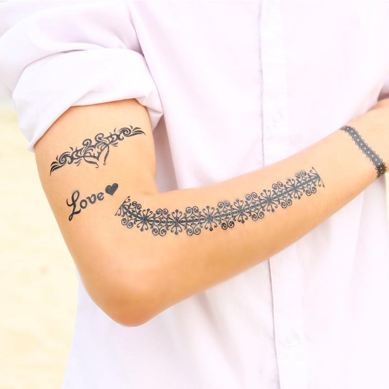 Beauty Sticker Black Tattoo Sticker Temporary Tattoo Waterproof Tattoo Sticker