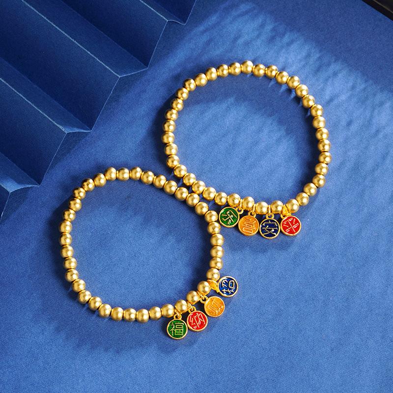 Enamel Color Lucky Bracelet for Women, Light Luxury and High-end Sense Bracelet