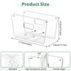 Clear Acrylic Disposable Paper Plate Dispenser 7-12 Inch Portable Plates Storage Organizer Space-Saving Plate Dispensers Holder