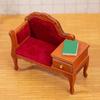 Sofá para Casa de Muñecas Amplia Aplicación Adorable Mueble de Madera para Casa de Muñecas Sofá con Cajón para Casa de Muñecas 1/12