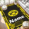 Custom Name Personalized Borussia Dortmund Print Carpet, Versatile Home Decor Rug, for Playroom, Apartment, Balcony, Entryway, Hallway Gift
