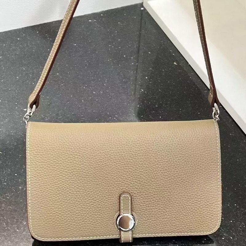 

2025 Новый подлинный кожаный зажим для паспорта сумка модный верхний слой коровьей кожи личи узорчатый кожаный кошелек на одно плечо для мобильного телефона About 20 x 12 x 2cm серый