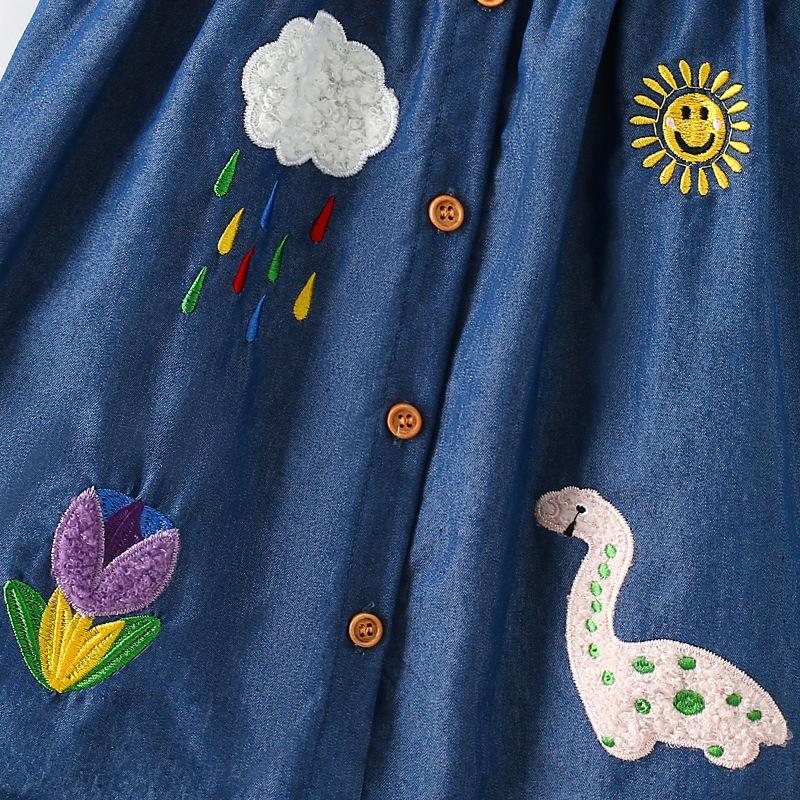 Children's Skirt Summer Dress New Casual Children Round Neck Princess Dress Style Girls Dress