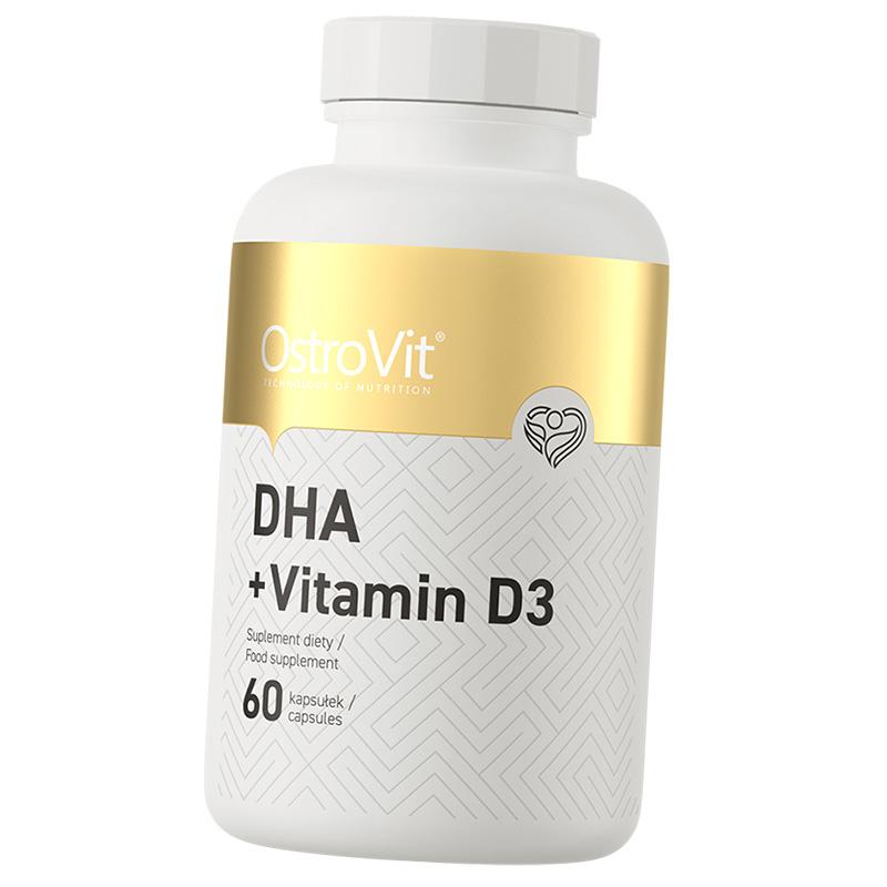 

Докозагексаеновая Кислота с Витамином Д3, DHA + Vitamin D3, Ostrovit 60гелкапс (67250011) 60softgels