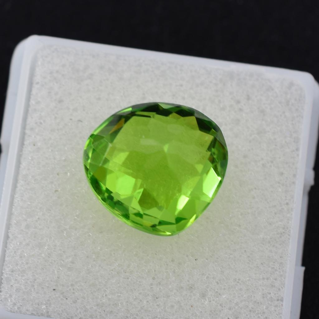Natural Green Peridot Pear 12.15 Ct Cut Expensive   Loose Gemstone