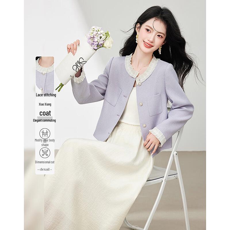 Si Shui Nian Hua Women s Elegant Short Blazer S