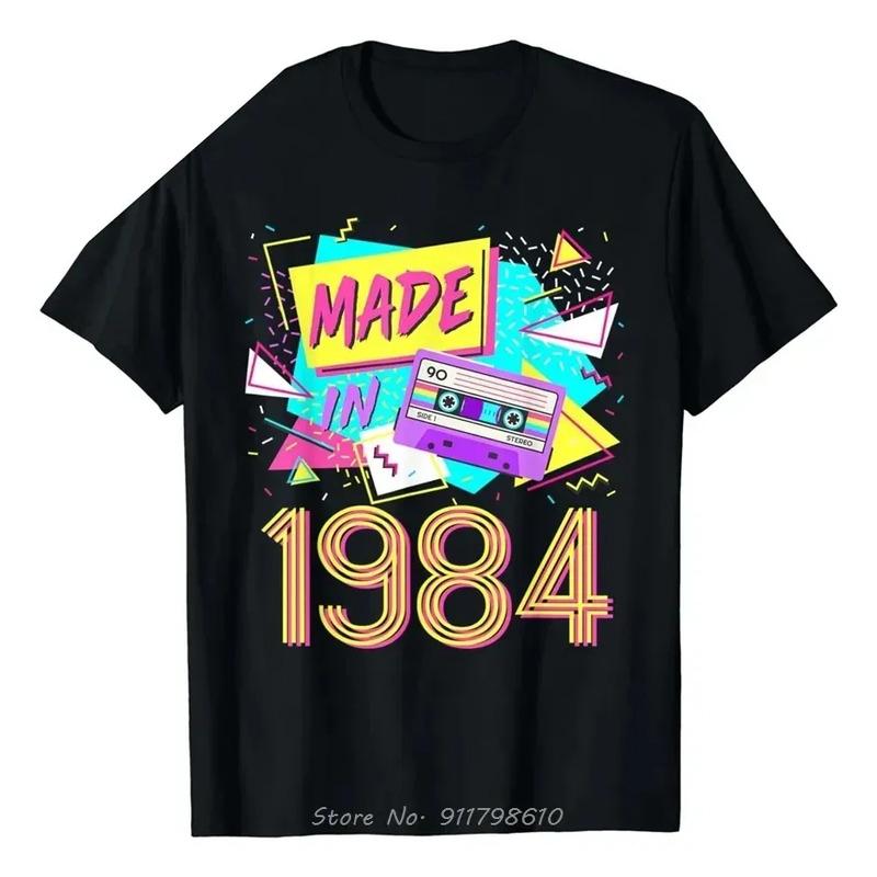 H Camiseta Hecha En 1984, Retro, Vintage, 80, 38 G S разноцветный