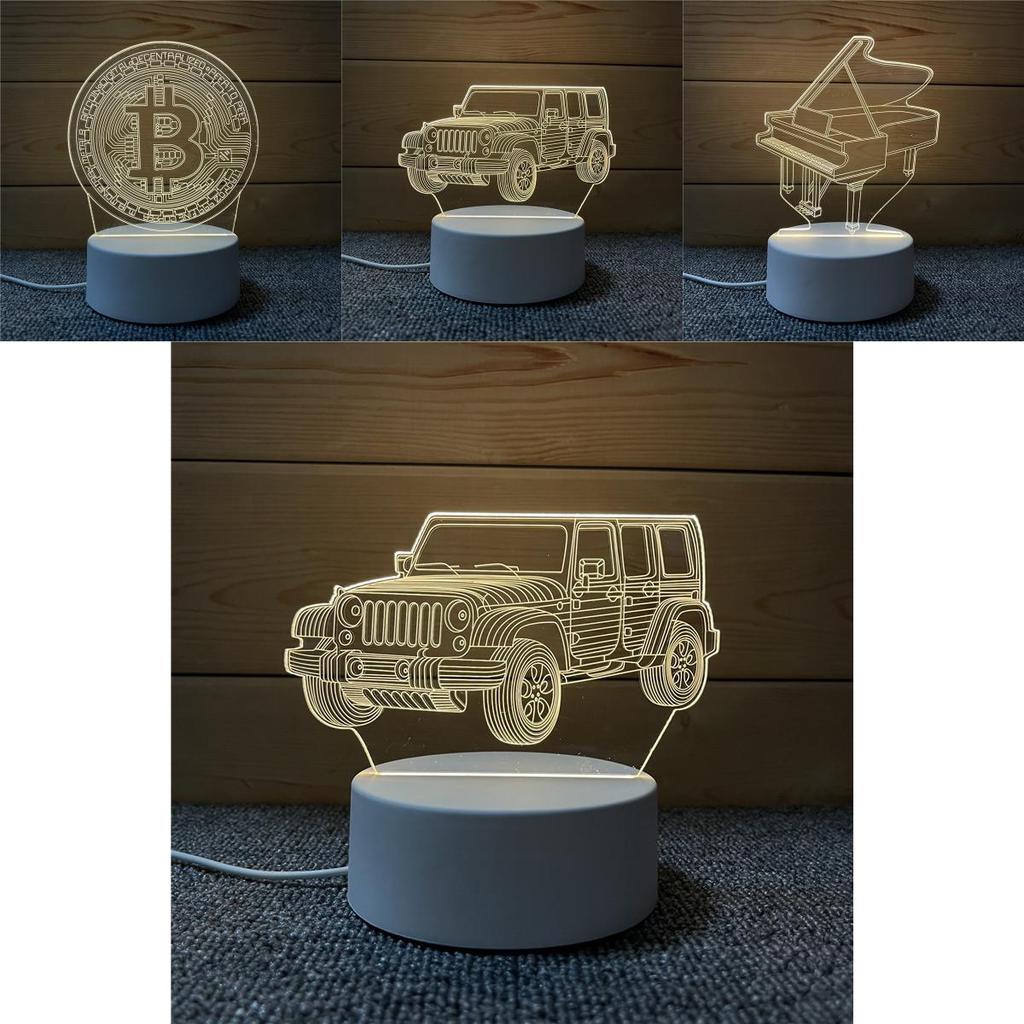 3d Basketball Piano Bt Coin Acrylic Night Light Nordic Style Gift Usb Power
