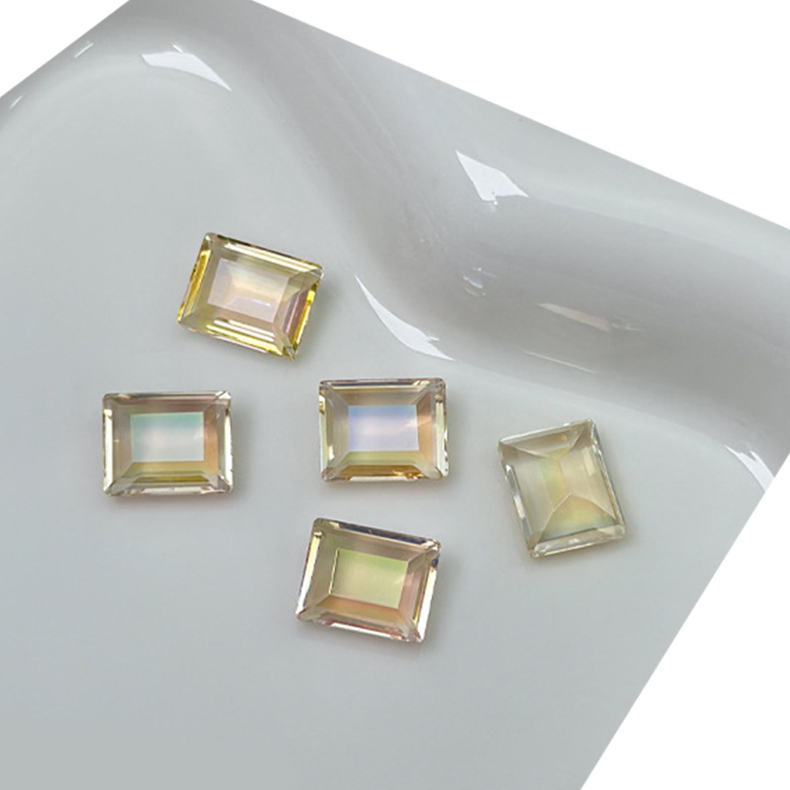 

10 шт. Стразы для ногтей, хрустальные камни для ногтей, прямоугольные подвески для ногтей, прозрачные подвески для дизайна ногтей, украшения для женщин G