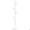 vidaXL White Powder-coated Iron Coat Rack
