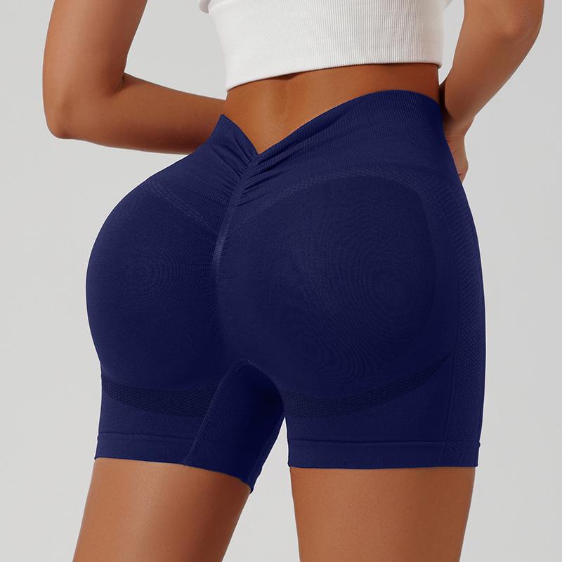 Seamless Peach Lift Yoga Shorts: Abdominal Tightening Three-Quarter Fitness Pants for Women