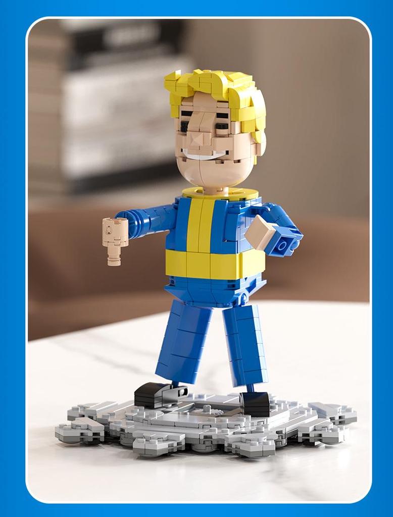 Cross-border MOC Lego-Compatible Fallout Shelter Building Blocks: Vault Boy Model Toy