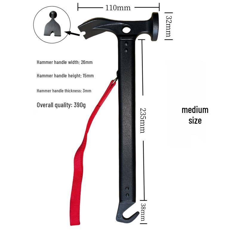 Multi-functional Outdoor Tent Peg Hammer