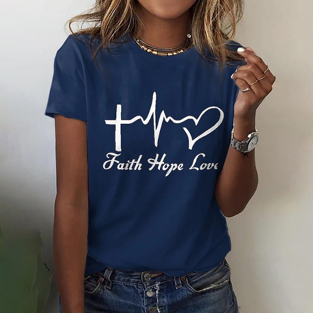 Fashion Letter 3D Printed Women's Short Sleeve T-Shirts New Casual T-Shirt Top Summer Loose Tops Tees Female Clothing Oversized