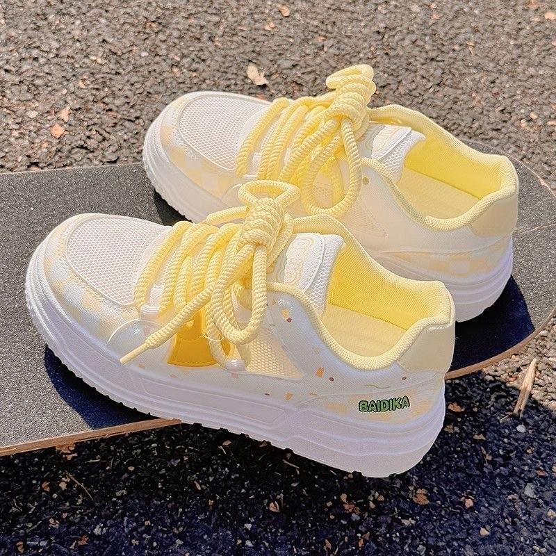 Fashion Comfortable Women's Sports Shoes 2025 Spring Summer New Trend Breathable Mesh Thick-soled Heightening Shoes Women Sneakers