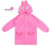 Korean Style Kids' Waterproof Cartoon Hooded Raincoat Poncho